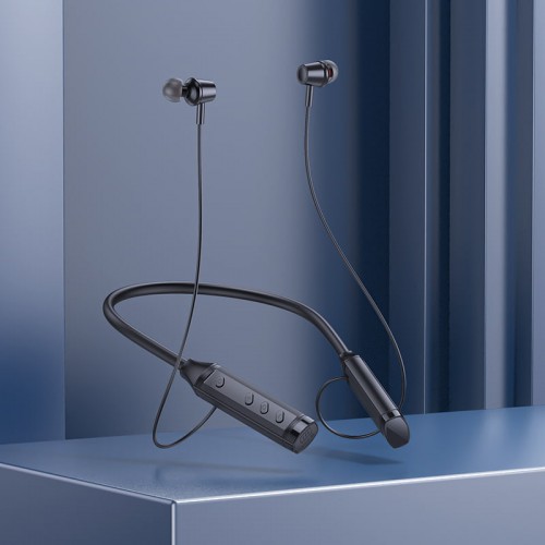 Бездротові спортивні навушники BOROFONE BE66 Motor neck-mounted BT headset Black