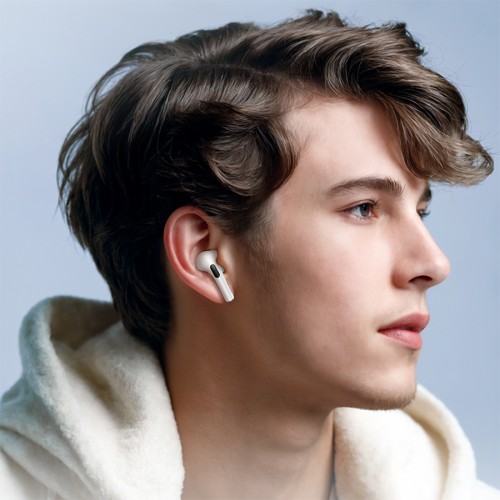 Беспроводные наушники TWS BOROFONE BW76 Brocade, сенсорный экран, ANC, шампанское белое