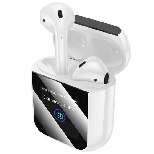 Бездротові навушники TWS BOROFONE BW86 Brocade, touch screen, White