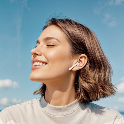 Бездротові навушники TWS BOROFONE BW86 Brocade, touch screen, White