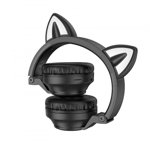Беспроводные накладные наушники BOROFONE BO18 Cat ear BT headphones Black