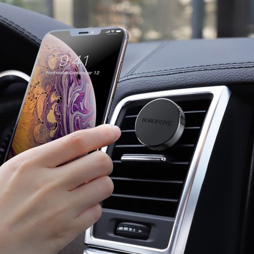 Автотримач для телефона BOROFONE BH8 Air outlet magnetic in-car holder Black