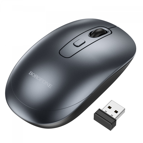 Маніпулятор миша BOROFONE BG13 Winner 2.4G business wireless mouse Black Metal Gray