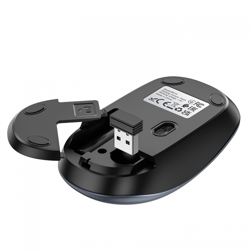 Маніпулятор миша BOROFONE BG13 Winner 2.4G business wireless mouse Black Metal Gray