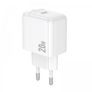 Мережевий зарядний пристрій BOROFONE BAS43A Potential single-port PD20W charger(EU) White