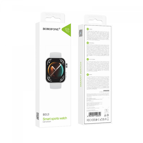 Смарт-часы BOROFONE BD13 42 мм. 230 мАч. Умные спортивные часы (версия с звонками) Серебристый