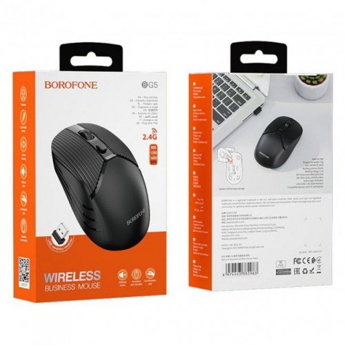 Манипулятор мышь BOROFONE BG5 Business беспроводная мышь Black