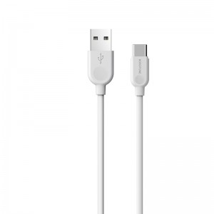 Кабель BOROFONE BX14 USB to Type-C 2.4A, 3m, PVC, TPE connectors, White