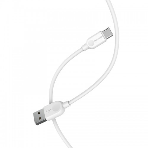Кабель BOROFONE BX14 USB to Type-C 2.4A, 3m, PVC, TPE connectors, White