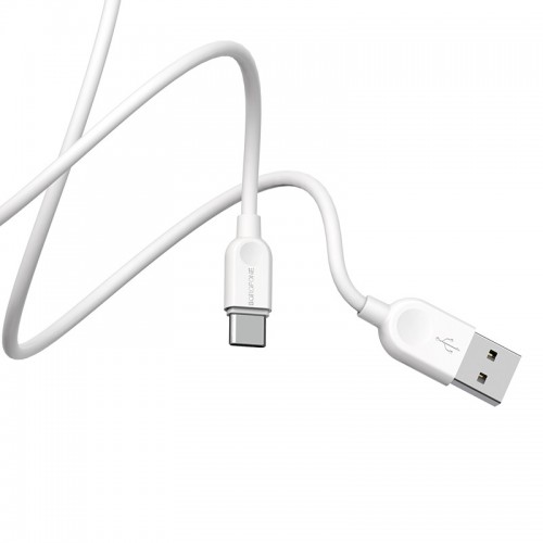 Кабель BOROFONE BX14 USB to Type-C 2.4A, 3m, PVC, TPE connectors, White