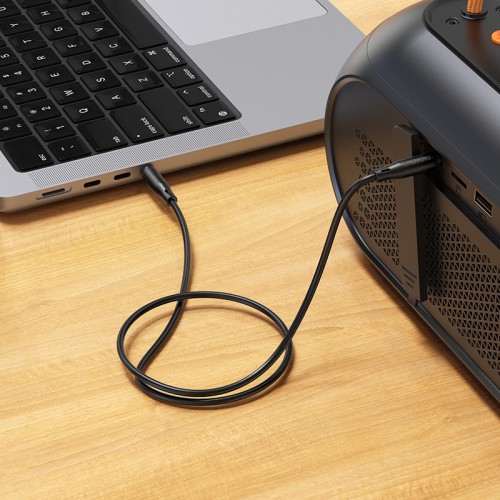 Аудиокабель BOROFONE BL26 3,5 мм штекер – 3,5 мм штекер, TPE, 1 м, черный