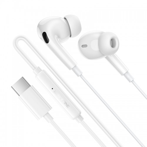 Навушники дротові BOROFONE BM100 Pro (Type-C) White