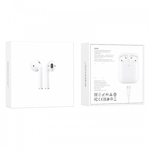 Беспроводные наушники TWS BOROFONE BW89 White