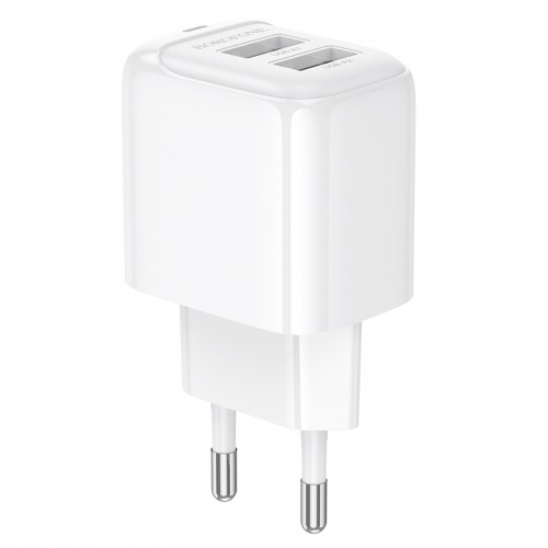 Мережевий зарядний пристрій BOROFONE BAS41A Potential dual-port charger White