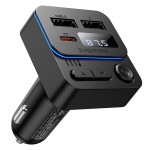 АЗП с FM-модулятором BOROFONE BC60 Hero 35W (1A1C) автомобильный Bluetooth FM-трансмиттер, чёрный