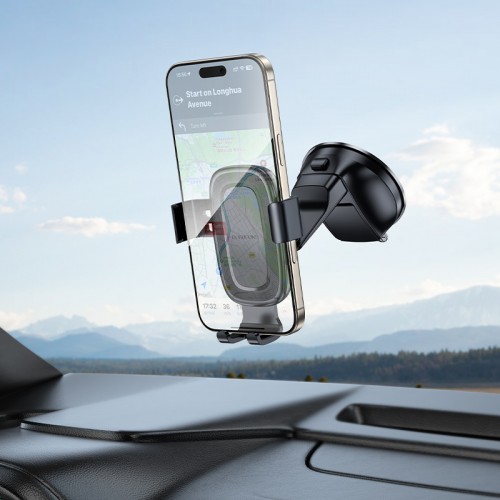 Автодержатель для телефона BOROFONE BH130 Follower гравитационный автомобильный держатель (центральная консоль) Черный