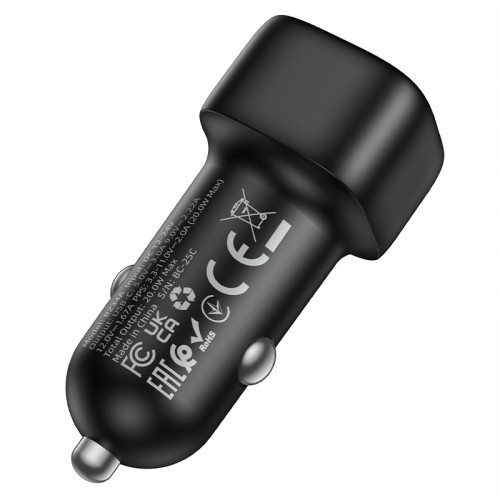 Автомобільний зарядний пристрій BOROFONE BZ34A Cloud single port PD20W car charger Black