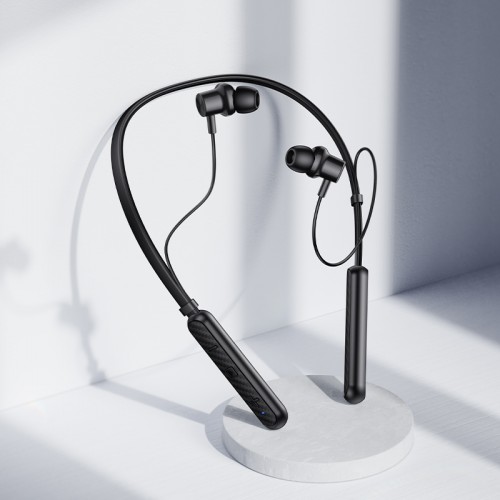 Бездротові спортивні навушники BOROFONE BE72 Sun neck hanging BT earphones Black