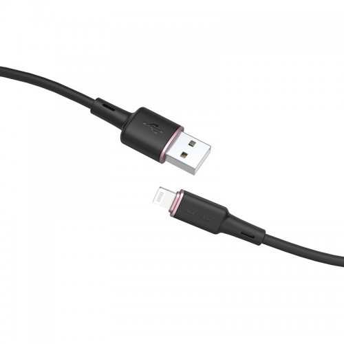 Кабель ACEFAST C2-02 USB to iP 2.4A, 1.2 м, силикон, цинковые коннекторы, чёрный