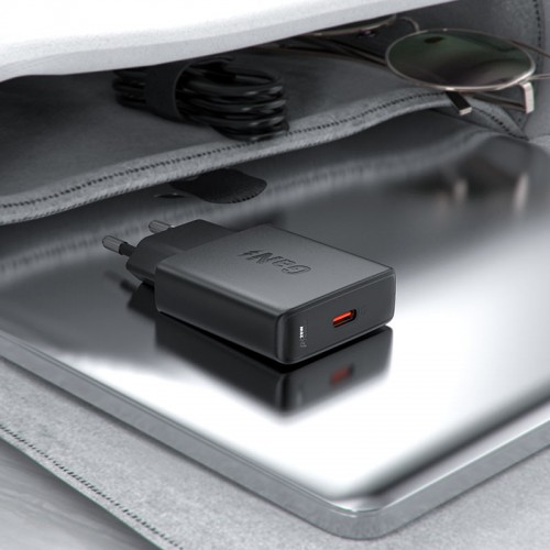 Сетевое зарядное устройство ACEFAST A65 PD20W GaN single USB-C ультратонкое зарядное устройство Black