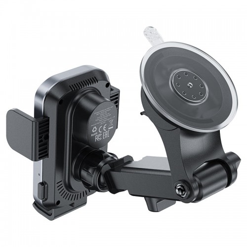 Автотримач для телефона з БЗП ACEFAST D53 wireless charging car holder with electric clamp for dashboard Black