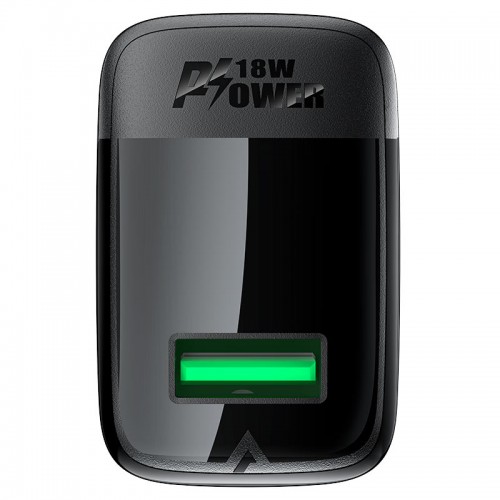 Мережевий зарядний пристрій ACEFAST A90 QC18W GaN single USB-A charger (EU) Black
