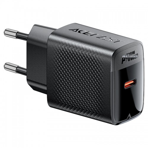 Сетевое зарядное устройство ACEFAST A102 PD30W GaN с одним USB-C (EU), чёрное