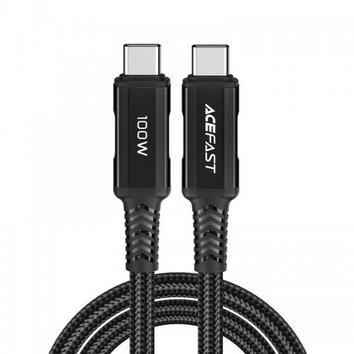 Кабель ACEFAST C4-03 Type-C — Type-C 5A, 100W, 2 м, нейлон, цинковые коннекторы, чёрный