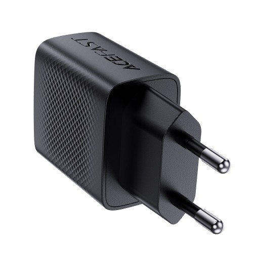 Сетевое зарядное устройство ACEFAST A78 PD20W GaN (USB-A+USB-C) charger Black