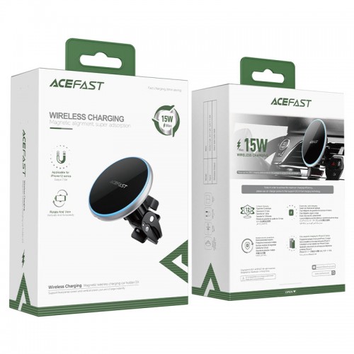 Автотримач для телефона з БЗП ACEFAST D3 magnetic wireless charging car holder Silver