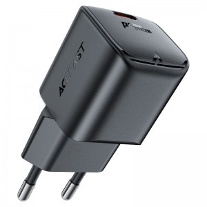 Сетевое зарядное устройство ACEFAST A73 mini PD20W GaN USB-C charger Black