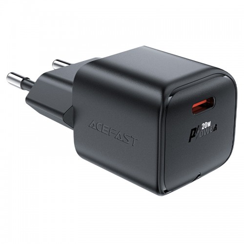Сетевое зарядное устройство ACEFAST A73 mini PD20W GaN USB-C charger Black