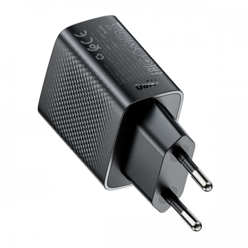 Сетевое зарядное устройство ACEFAST A98 PD30W GaN (USB-C+USB-A) charger Black