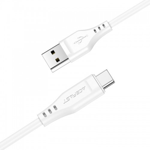 Кабель ACEFAST C3-04 USB to Type-C 3A, 1.2m, TPE, TPE connectors, White