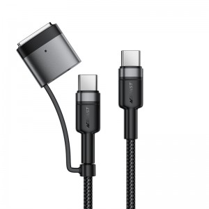 Кабель ACEFAST C22-05 USB-C to USB-C / magnetic aluminum alloy charging data cable Black