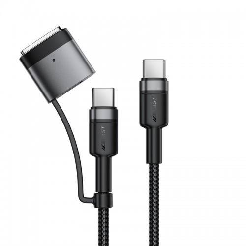 Кабель ACEFAST C22-05 USB-C на USB-C / магнитный кабель для зарядки и передачи данных из алюминиевого сплава, чёрный