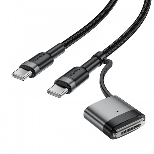 Кабель ACEFAST C22-05 USB-C на USB-C / магнитный кабель для зарядки и передачи данных из алюминиевого сплава, чёрный