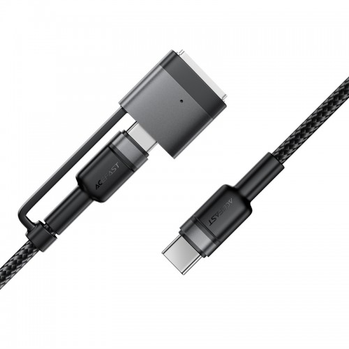 Кабель ACEFAST C22-05 USB-C на USB-C / магнитный кабель для зарядки и передачи данных из алюминиевого сплава, чёрный