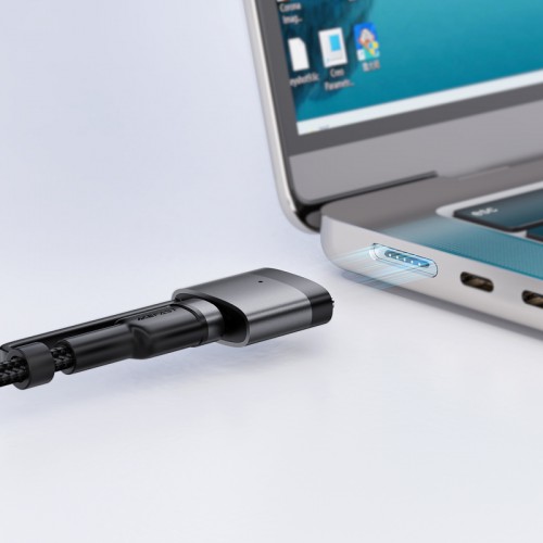 Кабель ACEFAST C22-05 USB-C на USB-C / магнитный кабель для зарядки и передачи данных из алюминиевого сплава, чёрный