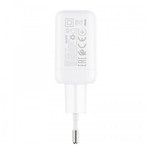 Мережевий зарядний пристрій ACEFAST A130 PD20W single USB-C charger White