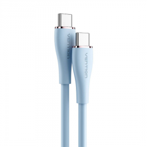 Кабель Vention USB 2.0 C Male to C Male 5A Cable 1.5M Light Blue Silicone Type (TAWSG)