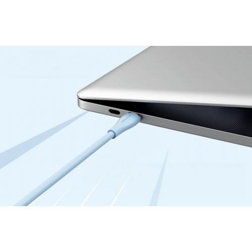 Кабель Vention USB 2.0 C Male to C Male 5A Cable 1.5M Light Blue Silicone Type (TAWSG)