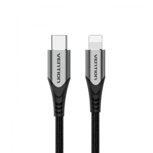Кабель Vention USB 2.0 C — Lightning 1 м, серый, алюминиевый сплав, тип (TACHF)