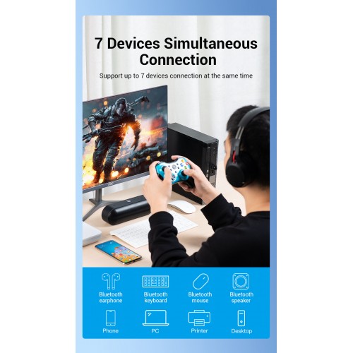 Адаптер Vention USB Bluetooth 5.0, белый (CDSW0)