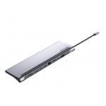 USB-хаб Vention Multi-function USB-C to HDMI/VGA/USB-C Gen 1/USB 3.0x2/USB 2.0/RJ45/SD/TF/TRRS 3.5mm/PD Docking Station 0.25m