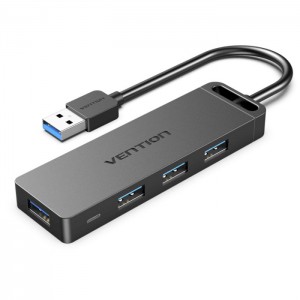 USB-хаб Vention 4-Port USB 3.0 Hub With Power Supply 0.15M Black (CHLBB)