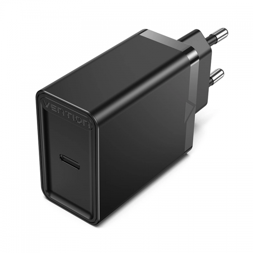 Сетевое зарядное устройство Vention 1-порт USB-C Wall Charger (20W) EU-вилка, черное (FADB0-EU)