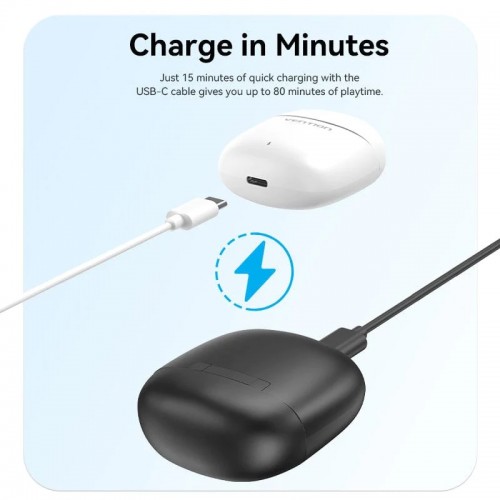 Бездротові навушники TWS Vention Elf Earbuds E02, IPX4, Black (NBGB0)