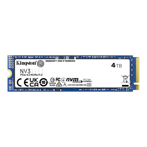 Накопичувач SSD M.2 Kingston NV3 4000GB NVMe 2280 PCIe 4.0 x4 3D NAND