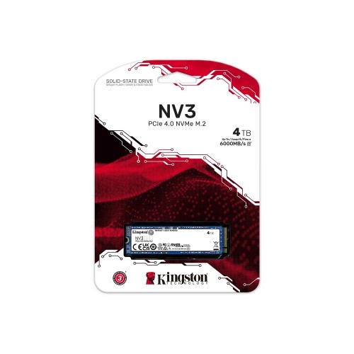 Накопичувач SSD M.2 Kingston NV3 4000GB NVMe 2280 PCIe 4.0 x4 3D NAND